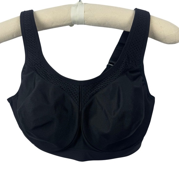 Glamorise Other - Glamorise Sport 36D Sports Bra‎ Black Underwire High Impact Back Closure 9066